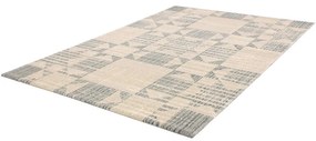 Tappeto in lana beige 170x240 cm Frotage beige - Agnella