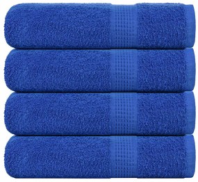Asciugamani 4 Pz Blu 50x100 Cm 360 G/m² 100% Cotone /