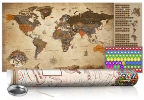 Mappa da grattare Mappa vintage poster (versione inglese)