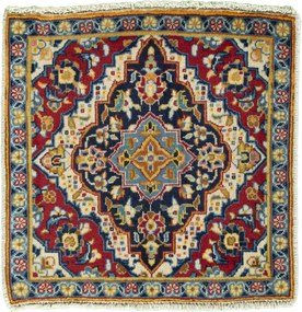 Shiraz Tappeto 60x60 Rosso (Iran) Annodato A Mano