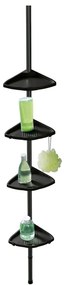 Mensola da bagno telescopica/ad angolo nera in plastica Compact – Wenko