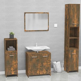 Set Di Mobili Da Bagno Rovere Fumo İn Legno Multistrato /