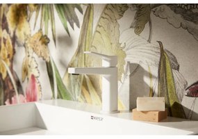 KFA Armatura 4522-815-44 - Miscelatore per lavabo + piletta MALAGA 15,9 cm, bianco