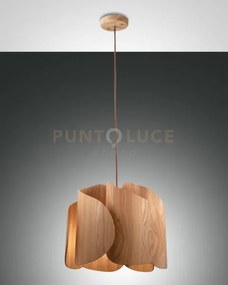 Pevero lampadario a sospensione colore frassino in metallo e legno ...