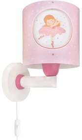 Dalber 60919 - Lampada da parete per cameretta PRINCESS DANCE 1xE27/15W/230V rosa