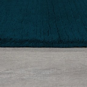 Tappeto blu scuro in lana tessuto a mano 200x290 cm Textured Wool Border – Flair Rugs