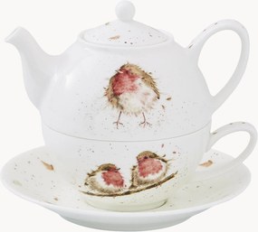 Set da tè in Fine Bone Tea For One Robin, set da 3