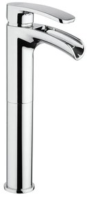 Rubinetto per lavabo getto a cascata d'acqua Cassandra cromato lucido