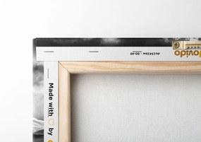 Quadro su tela – Aironi sotto un albero magico in bianco e nero