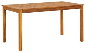 Tavolo da giardino 140x80x74 cm in legno massello di acacia