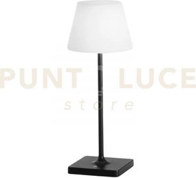 Lampada da tavolo ricaricabile led jammin nera 2,2w 60lm 3000k dimm...