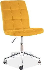 Sedia da ufficio Q-020 in velluto senape