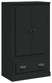 Credenza nera 60x35,5x103,5 cm in legno multistrato