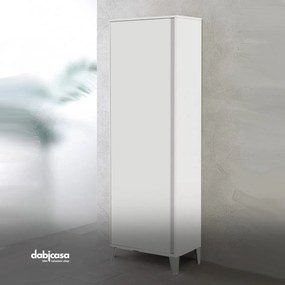 Colonna Armadio/Portascopa "Mondo 2.0" Da 183 cm Composto Da Un'Anta Finitura Bianco Opaco/Laccato