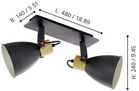 Eglo 901175 -Faretto COSWARTH 2xE27/40W/230V