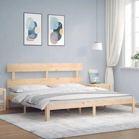 Giroletto Senza Materasso 200x200 Cm İn Legno Massello Di Pino /