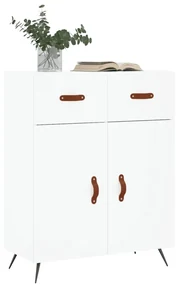 Credenza bianca 69,5x34x90 cm in legno multistrato