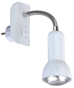 Applique Nordico Paku Metallo Bianco 1 Luce E14