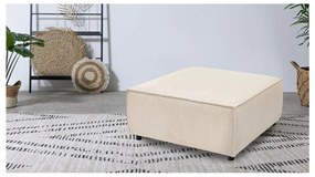 Pouf in velluto a coste color crema Nihad modular - Bobochic Paris
