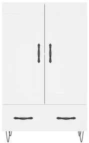 Credenza bianca 69,5x31x115 cm in legno multistrato