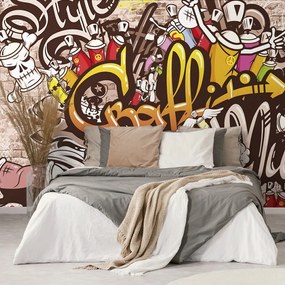 Carta da parati – Muro graffiti allegro