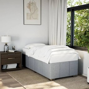 Giroletto Senza Materasso Grigio Chiaro 90x190 Cm Tessuto /