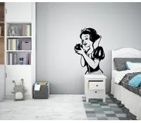 SNOW WHITE - Adesivo murale wall sticker in vinile 55x85 cm Colore: nero