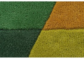 Tappeto rotondo in lana giallo/verde ø 160 cm Prism - Flair Rugs