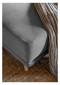 Divano letto angolare in velluto a coste grigio (variabile) Lazy Lukka - Miuform