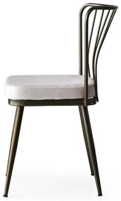 Sedie da pranzo in metallo grigio in un set di 2 Yildiz - Kalune Design