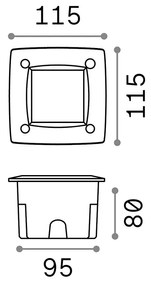 Lampada Da Incasso Moderna Quadrata Avenue Plastiche Bianche 1 Luce Gx53 W 4000K