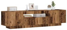 Mobile Porta Tv Con Led Legno Antico 160x35x40 Cm Truciolato /