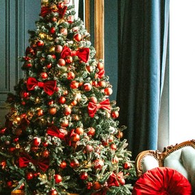 Catenaria Natalizia LED 11.6m IP65 Cavo VERDE Luce ROSSO Colore Rosso 620 - 625 °K