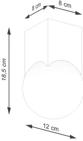 Sollux SL.1407 - Faretto SOLIS 1xG9/8W/230V faggio