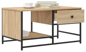 Tavolino salotto rovere sonoma 85,5x51x45 cm legno multistrato