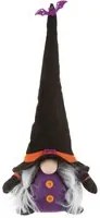 Gnomo donna Halloween fermaporta 45 cm viola