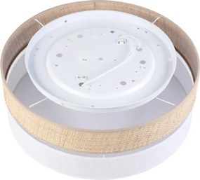 Plafoniera SIRJA BOHO 2xE27/15W/230V Ø 45 cm beige/bianco