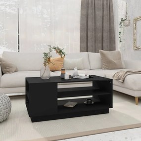 Tavolino Da Salotto Nero 102x55x43 Cm İn Truciolato /