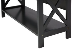 Set di mobili da ufficio legno chiaro e nero FOSTER/CALVIN Beliani
