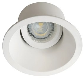 Faretto Incasso Moon Orientabile Tondo Alluminio Bianco Opaco 1 Luce Gu10