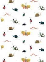 Harlequin Tapete Garden Friends - Poppy/ Ochre/ Leaf