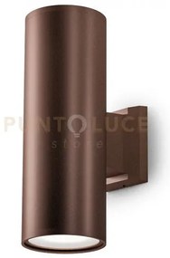 Ges1008- applique in alluminio 2 luci attacco e27 colore ruggine ip65