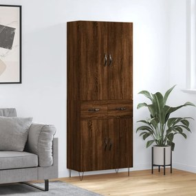 Credenza Rovere Marrone 69,5x34x180 Cm İn Legno Multistrato /