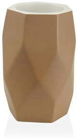 Portaspazzolini da Denti Versa Amanda Beige Resina (8,4 x 11 x 8,4 cm)