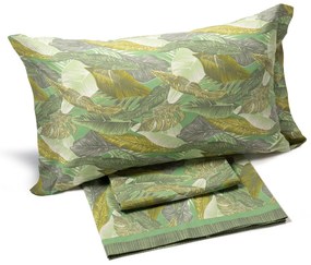 Completo Lenzuola in Cotone Fashion green Matrimoniale