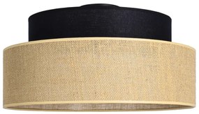 Plafoniera BOHO 1xE27/60W/230V diametro 40 cm nero/beige