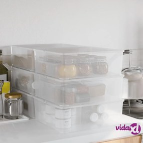 vidaXL Contenitori in Plastica 6 pz 5 L Impilabili