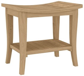 Tavolino da Bagno 50x35x45 cm in Legno Massello di Teak