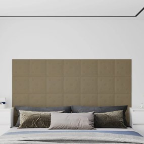 Pannelli Murali 12 Pz Cappuccino 30x30 Cm Similpelle 1,08 M² /