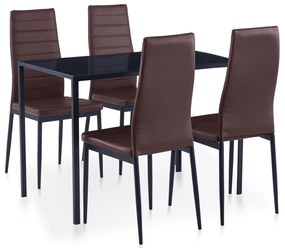 Set da pranzo 5 pz marrone